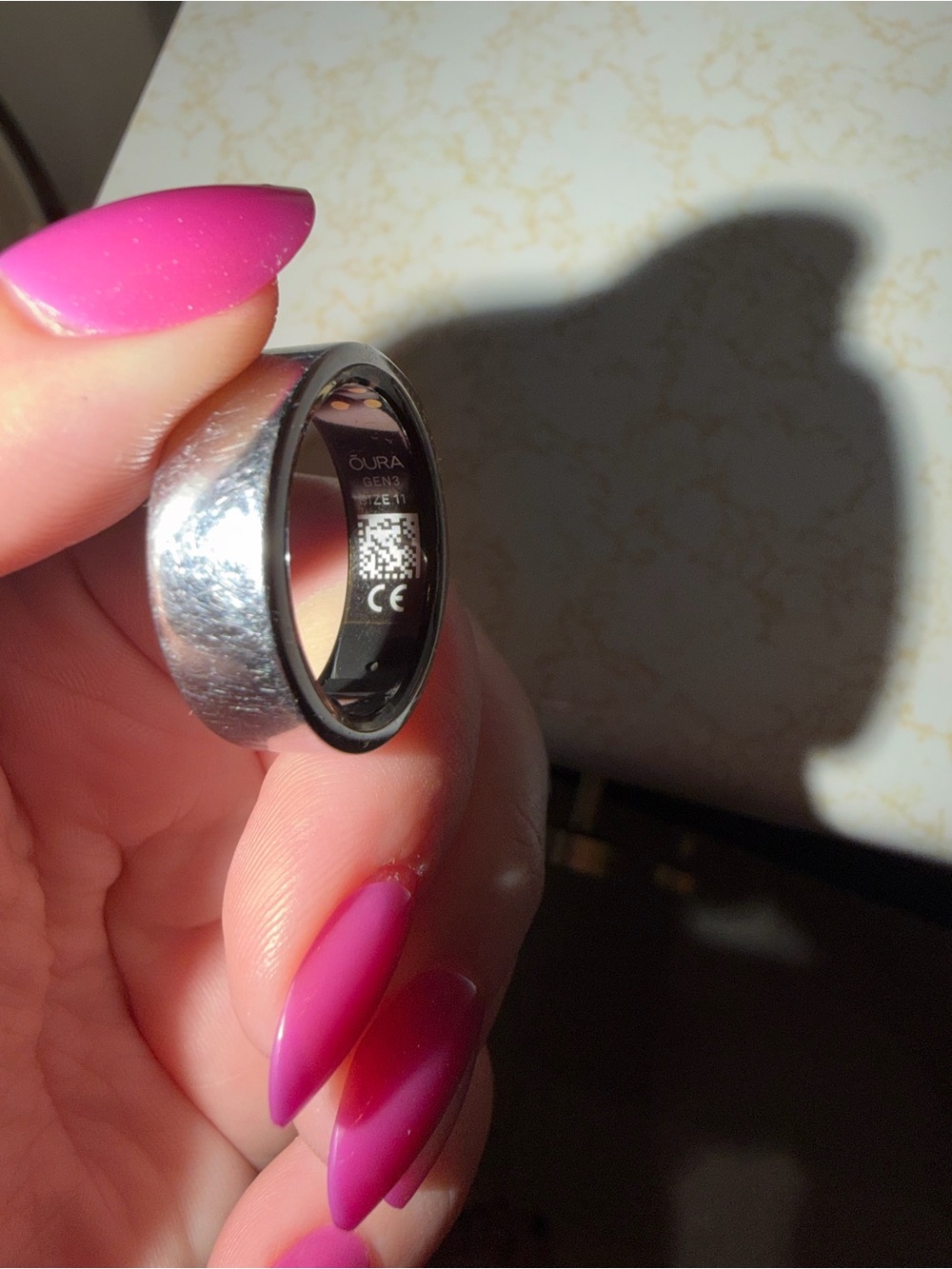 Oura Ring Gen3 Silver Size 11